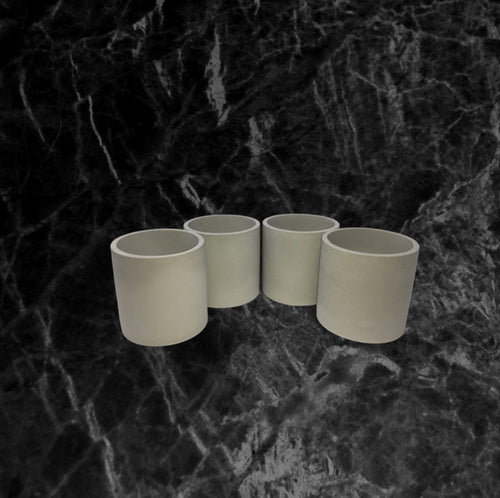 Natural concrete Luxe candle vessels, product photograph